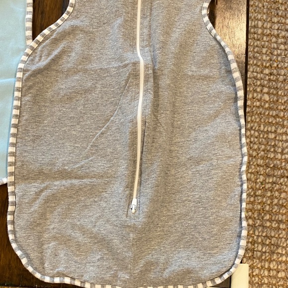 Love to Dream Baby Sleep sack in Light Blue and Gray - Picture 4 of 9